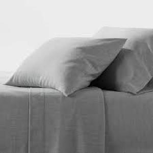 lot 3 image: Flannel Sheet Set - Threshold-Gray Solid-Twin