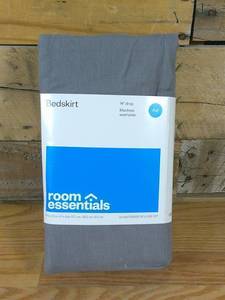 lot 37 image: Solid Bedskirt - Room Essentials-Full-Gray