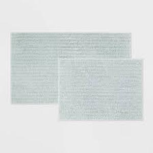 lot 75 image: 2pk Quick Dry Bath Rug Set - Threshold Aqua