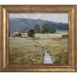 lot 94 image: 16 x 14 Summer Pasture Framed Wall Art Brass - Threshold designed with Studio McGee