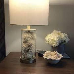 lot 97 image: Fillable Accent with USB Table Lamp Brass - Threshold