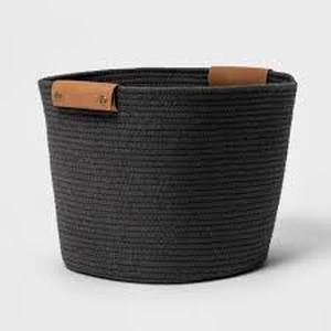 lot 99 image: Lot of 13 &  11 Decorative Coiled Rope Basket - Brightroom