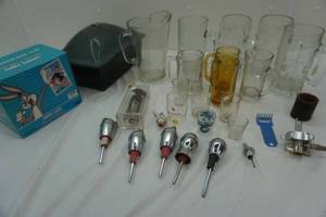 Bar Serving Supplies, Mugs with handles, Spout toppers, and more