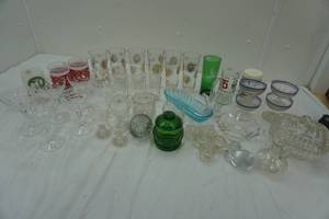 Variety of Vintage Stemware and Glassware and more