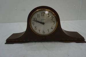 Vintage Metal Wood Clock