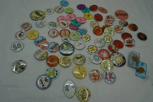 Variety of Old Buttons Ortonville Corn Fest, Go Trojans, Pioneer Power and more
