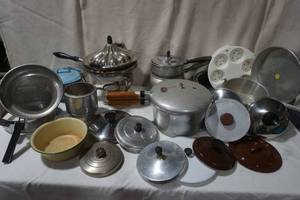 Vintage Cooking Pots, Double Boiler, and more