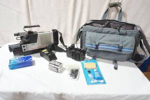 Vintage RCA VHS Recording Camera with Case and Accessories