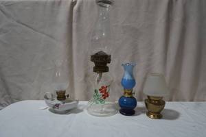 Four Vintage Oil Lamps