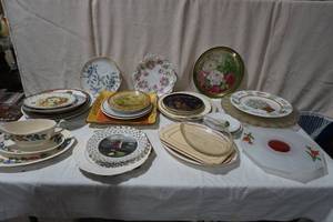 Large Lot of Different Shapes and Sizes of Decorative plates and serving plates