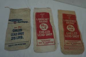 3 Lead Shot Ammo Bags