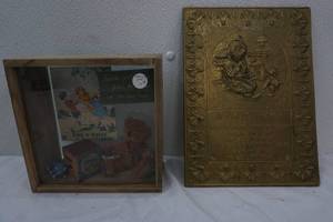 Childrens Prayer Plaque & Childrens Shadow box with bear