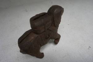 Cast iron dog bank