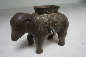 Cast iron elephant bank