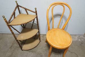 Corner 3 Tier Shelf, Vintage dining chair