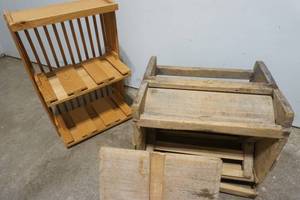 Wooden Crate & wood tool