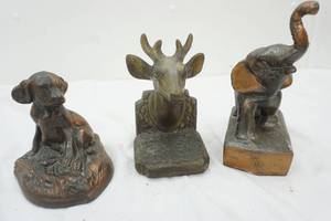 3 Cast Metal animal figures
