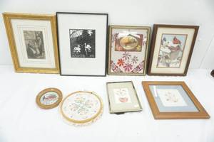 Original art, needlework, printmaking, handkerchief and others