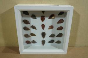 lot 45 image: New Mexico Arrow Heads in Shadow Box