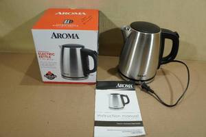 lot 110 image: Aroma 1L Stainless Steel Electric Kettle