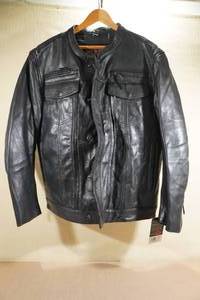 lot 115 image: First Manufacturing Raider Mens Motorcycle Leather Jacket -3X