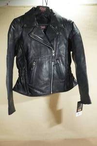 lot 116 image: First Manufacturing Allure Womens Motorcycle Leather Jacket -Medium