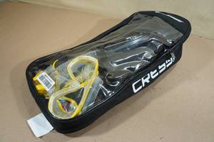 lot 122 image: Cressi Adult Palau Fin Snorkel Set -Fin Size XSS, Yellow