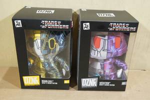 lot 133 image: 2 DZNR Collectable Plush Toys -Megatron & Bumblebee