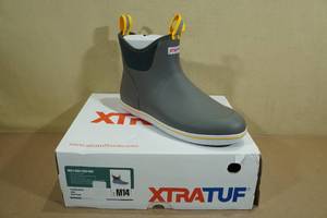 lot 152 image: Xtratuf Mens Waterproof Ankle Deck Boots -Size 14, GrayYellow