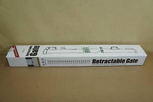 lot 161 image: White Retractable Mesh Fabric Gate
