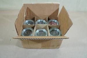 lot 170 image: 6 Weck Mini Mold Canning Jars