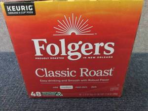 48 ct Folgers Classic Roast Kcups...