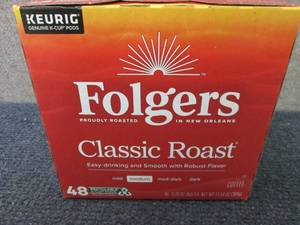 48 ct Folgers Classic Roast Kcups...