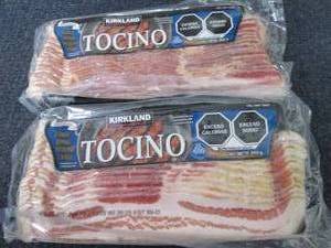 2- 1lb FROZEN Kirkland Bacon(Tocino...