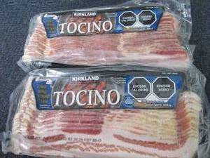 2- 1lb FROZEN Kirkland Bacon(Tocino...