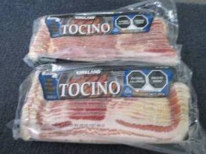 2- 1lb FROZEN Kirkland Bacon(Tocino...