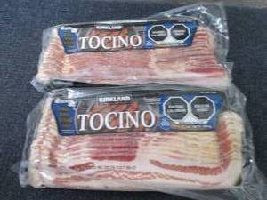 2- 1lb FROZEN Kirkland Bacon(Tocino...