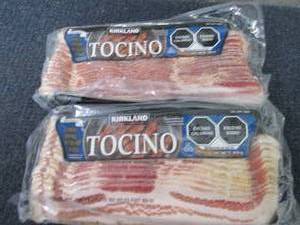 2- 1lb FROZEN Kirkland Bacon(Tocino...