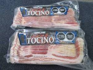 2- 1lb FROZEN Kirkland Bacon(Tocino...