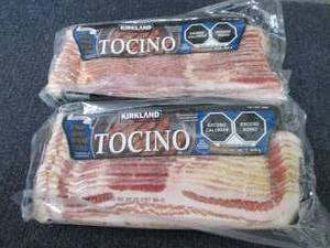 2- 1lb FROZEN Kirkland Bacon(Tocino...