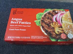 6- 13 lb Frozen Angus Beef Patties...