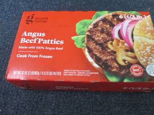 6- 13 lb Frozen Angus Beef Patties...