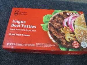 6- 13 lb Frozen Angus Beef Patties...