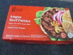 6- 13 lb Frozen Angus Beef Patties...