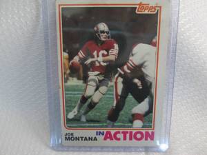 1982 Topps Joe Montana In Action Ca...