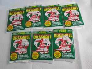 7 1991 Score Baseball Series 1 Pack...