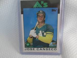 1986 Topps Jose Canseco Rookie Card...