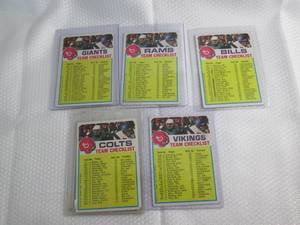 1973 Topps Football Team Checklist ...