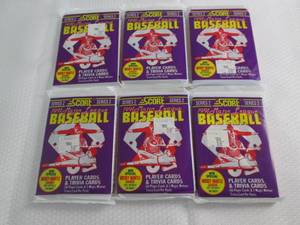 6 1991 Score Series 2 Baseball Pack...