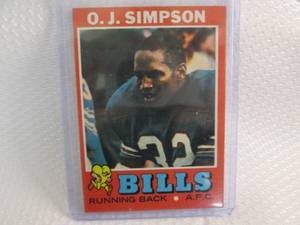 1972 Topps O.J Simpson Card...